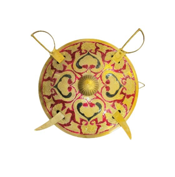 Traditional Brass War Shield Image